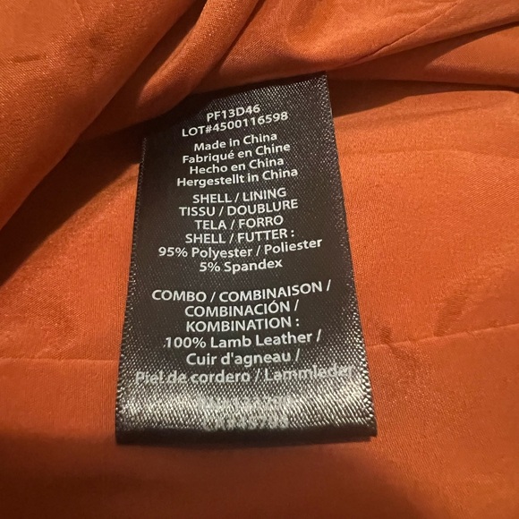 Rachel Zoe DRESS Lamb LeatherCap Short Sleeve- Women’s Size 6 Orange - Picture 10 of 13